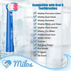 Milos Kids Replacement Heads Compatible with Oral B - Replacement Toothbrush Heads for Teenagers Aged 10-16 Soft Sensitive Replacement Brush Heads 16 Pack