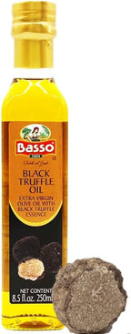 BASSO 1904 - Black Truffle Oil, Large Bottle 8.5oz (250 ml), High Concentrate, Great for Cooking, Pasta, Pizza, Risotto, Producy of Italy
