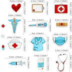 Ercadio 60 Pcs Edible Nurse Cupcake Toppers Happy Nurse Week Nursing School Graduation Cupcake Drink Topper Picks Thank You for Medical Nurse Themed Birthday Party Cake Decorations Supplies