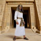 PGOND Adult Men's Egyptian Pharaoh Halloween Costume White