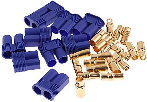5 Pairs EC8 Banana Plug Connectors Female Male 8.0mm Gold Bullet Connector for RC ESC LIPO Battery Device Electric Motor