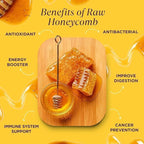 100% Raw Edible Honeycomb by Pure Southern Honey [7 oz] - Authentic, USA - Made - Unheated - Non - GMO, Unsweetened, All-Natural