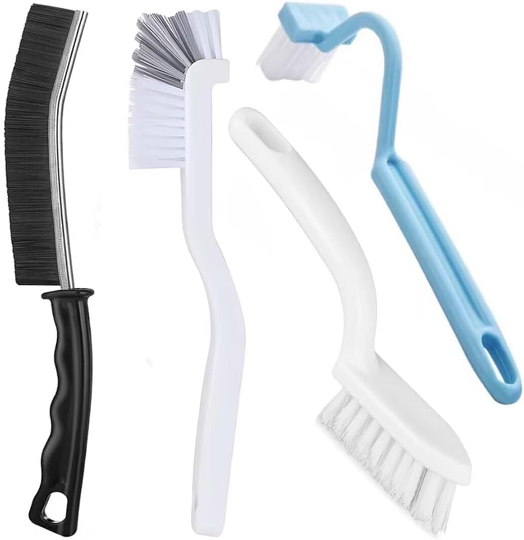 Grout Tile Brush, Under Rim Toilet Brush, Crevice Cleaning Brush Gap Cleaner Tool for Bathroom/Shower/Kitchen/Window Groove Corner Rim Cleaning