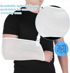 ElevateTech Mesh Arm Shoulder Sling, Breathable Shoulder Immobilizer Shower Adjustable Suitable for Left And Right Arms Comfort Type (White)