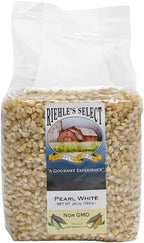 Riehle's Select Popping Corn - Pearl White Old Fashioned Whole Grain Popcorn - 28 Ounce Resealable Bag - Non GMO, Gluten Free, Microwaveable, Stovetop and Air Popper Friendly