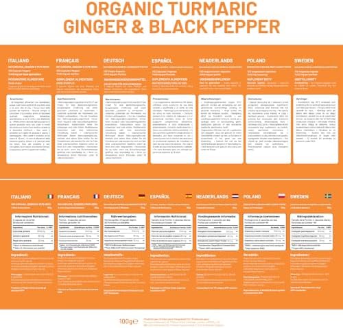 Turmeric Curcumin 1440mg with Black Pepper & Ginger I 120 Vegan Turmeric Capsules High Strength (2 Month Supply) I Made in The UK by Prowise Healthcare