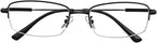 Mens Womens Half Rim Computer Reading Glasses Black Readers Anti Blue Ray +3.25 Spectacles
