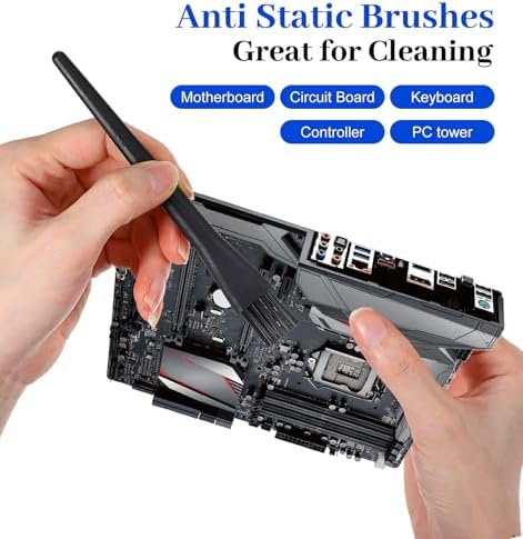 5 Pcs Keyboard Cleaning Brush, 5.5 Inch Anti Static Brush, Computer Laptop Keyboard Small Space, Dust Cleaning (Black)