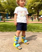 Pediatric Ankle Foot Orthosis Brace Adjustable AFO Splint with Straps for Kids Child Drop Foot Support Brace (Medium, Left foot)