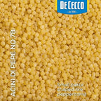 De Cecco Acini Di Pepe No. 78 Pasta, 16 Oz, Authentic, Slow Dried, Made with Semolina and Durum Wheat, Versatile Pasta for Sauces & Recipes, Made in Italy