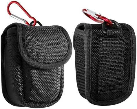 Fingertip Pulse Oximeter Case with Carabiner, Black Nylon Carrying Pouch, Suitable for travel or home(only case)