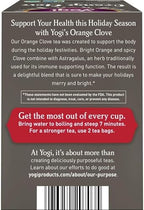 Yogi Tea Orange Clove - 16 Bags per Pack (4 Packs) - Limited Edition Organic, Caffeine-Free Holiday Tea - Immune Support - Includes Astragalus, Cinnamon, Ginger, Cardamom & More