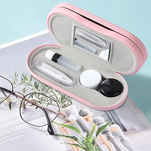 AITIME Contact Lens Case, Contact Box Kit, 2 in 1 Double Sided Portable Contact Lense Case and Eyeglasses Case, with Marbling, Multifunction, Durable, Compact, Portable Storage Kit
