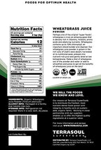 Terrasoul Superfoods Organic Wheat Grass Juice Powder, 5 Oz, Grown in Utah, Made from Nutrient Concentrated Juice, Revitalize with Green Nutrition: Smoothies, Detox Drinks, and Wellness Shots