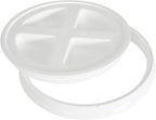 Gamma2 Seal Bucket Lid Food Grade Pet Food Storage Container Twist Lock Lid, 10" Diameter Fits Most 2 Gallon Buckets, White, Made in USA