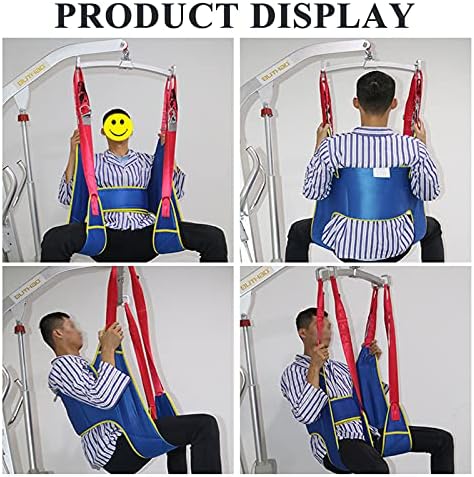 Medical Lift Equipment,Full Body Transfer Belt Strap Patient Hoist Sling,Patient Lift Sling with Four Point Support,Reusable and Washable,507 lb Weight Capacity,B