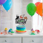 Happy birthday Cake Topper,Western Cowboy 6th Cake Decorations, Little Cowboy,Boy Girl Glitter Birthday Decorations,Rodeo Party Decorations