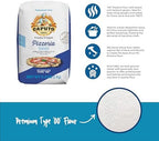 Antimo Caputo Pizzeria 00 Flour (Blue) 2.2 LB - Pack of 2 (Total 4.4 LBS)