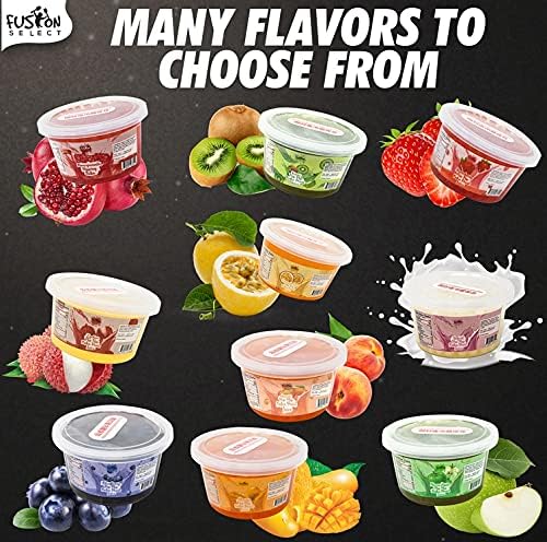 Fusion Select Boba Bursting Bobaz Popping Bobaz Pearls Fruit Tea Snack Toppings (490 Grams, PassionFruit)