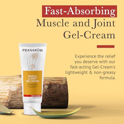 Pranarom - Aromalgesic Muscle & Joint Gel-Cream 100ml - Relaxing with Body Massage Oil - Fast-Absorbing, Non-Greasy - Organic