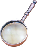 Magnifying Glass,20 Times high-Definition Optical Glass Lens Elderly Reading Ancient Holding Retro Hand-held Magnifier