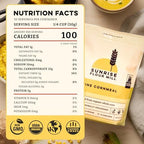 Sunrise Flour Mill Organic Fine Cornmeal | 2 LB | Yellow Cornmeal | Corn Flour | Fine Corn Meal | Milled from Organic Whole Kernel | No Artificial Ingredients | Non-Aluminum Baking Powder