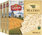Gefen Organic Spelt Matzo 11oz (3 Pack) All Natural, Crisp & Delicious