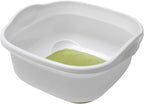 Addis 513672 Soft Touch Washing Up Bowl, White/Grass Green, 9L, Plastic