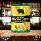SERIOUS PIG - Crunchy Snacking Cheese Snacks, High Protein, Low Carb, Keto Friendly, Gluten Free, Vegetarian, Pub Snacks, Made from 100% Real Italian Cheese (Rosemary) (12x0.84oz)