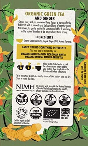 Heath & Heather Organic Green Tea & Ginger