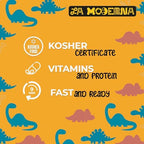 LA MODERNA, Kids Dinosaur Pasta, 7.05 oz (Pack of 1) - Made with Durum Wheat Semolina | Fun Shapes for Kids | Enriched with Iron & B Vitamins | Non-GMO | Kosher | Quick Family Meal