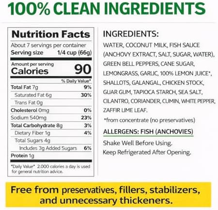 Parami Organic Coconut Curry Simmer Sauce – 16oz Jar | Gluten Free, Dairy Free, Nut Free | Authentic Thai Curry Base Made with Fresh Lemongrass, Galangal & Kaffir Lime (Pack of 2, Green)