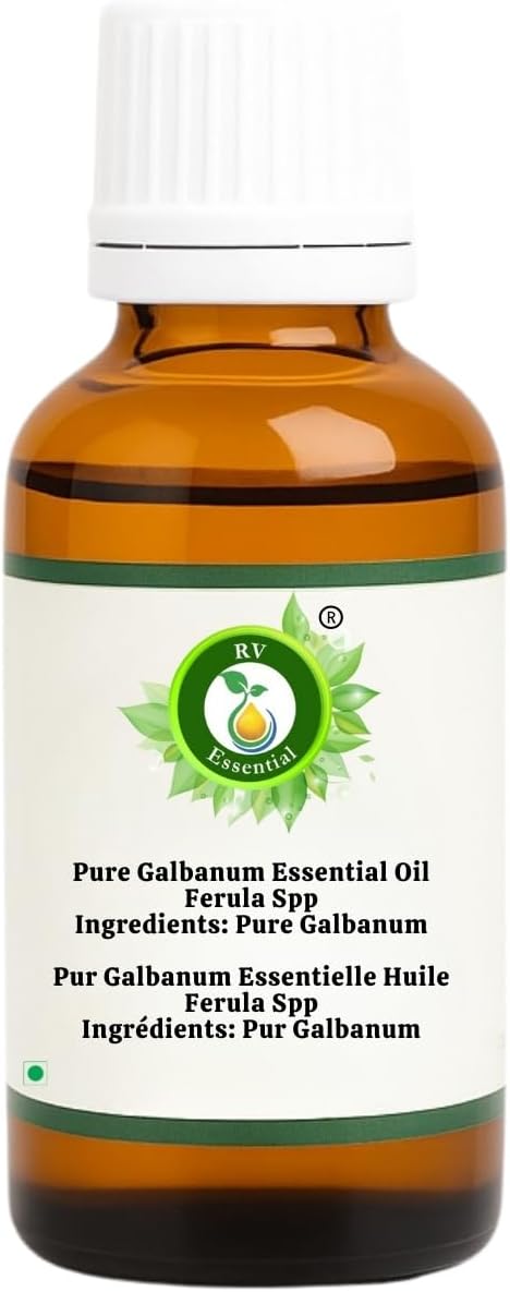 Galbanum Essential Oil | Ferula Spp | Galbanum Oil | 100% Pure Natural | Steam Distilled | Therapeutic Grade | 5ml | 0.169oz by R V Essential
