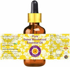 Deve Herbes Pure Sweet Wormwood Essential Oil (Artemisia annua) with Glass Dropper 100% Natural Therapeutic Grade Steam Distilled for Personal Care 10ml (0.33 oz)
