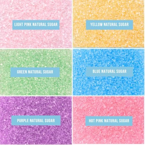 Sweets Indeed Dye Free Sugar Sprinkles, Pastel 6 Cell Edible Sprinkle Mix Perfect for Spring Cake Decorations Baking Ice Cream Cookies Cupcake Topper (Pastel Sugar)