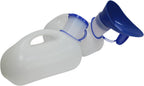 Aidapt Unisex Portable Urinal for Male/Female (Pack of 2 Count) 1L Capacity Spill Resistant Thick Plastic Pee Bottles with Easy-Grip Handle