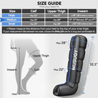 Sequential Air Compression Recovery System : Professional Full Leg Compression Boots for Circulation & Fast Recovery, Leg Recovery Boots for Muscle Relaxation - for Athletes, Runners, Gym