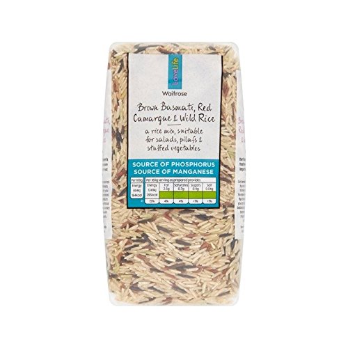 Brown Basmati, Red Camargue & Wild Rice Waitrose Love Life 500g - Pack of 4