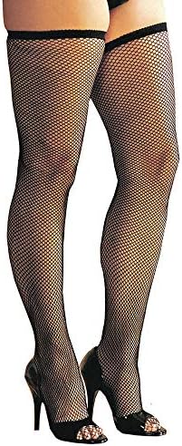 Plus Size Fishnet Thigh High Stockings