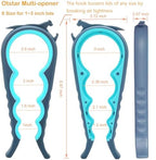 Otstar Jar Opener & Bottle Opener Set for Weak Hands - Multi-Function Kitchen Opener Tool for Seniors with Arthritis, Elderly - Includes Jar Lid Gripper Pad, Corkscrew Opener