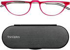 Always With You Crescent Full Frame Reading Glasses with Case - Thin Lightweight Readers