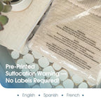 Spartan Industrial - 8” X 10” (200 Count) Self Seal Clear Poly Bags with Suffocation Warning for Packaging, Clothing, and Fulfillment - Permanent Adhesive