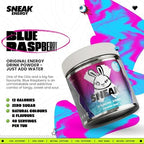 SNEAK Energy Drink Powder | Blue Raspberry | No Sugar. No Nasties. Just Natural Caffeine, Focus-Boosting Nootropics | 40 Servings