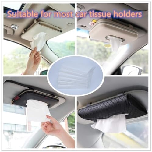 Car Tissue Refills, Facial Napkin Refills for Car Visor Tissue Holder - 600 Sheets, 12 Packs (12 Pack)