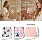 4Pcs Sanitary Period Bag, Small Period Pouch Napkin Storage Bag for Teen Pads, Tampon Organizer Pouch Feminine Care Period-Bags Kit for Teen Girls