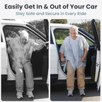 PELEGON Car Door Handle for Elderly (2 Pack) Car Cane Assist Handle with Anti-Slip Grip, Steel Hook for Secure Latch Fit, Supports Up to 300 lbs, Easy Tool-Free Use