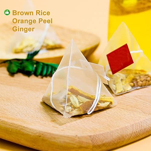 8.81oz (5g*50bags) 250g 姜米茶 Ginger Rice Tea Bag Brown Rice, Orange Peel, Ginger, Chinese Pure Natural, Non-GMO - Caffeine-free