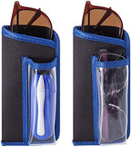 TRIUMPH VISION 3 Pack Glasses Pouch Slim - Soft Eyeglasses Bag Spectacles Sleeve Portable Cloth Eyewear Case Sunglasses Case