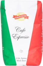 Supremo Italiano Cafe Expresso Whole Bean Coffee Cafe Gourmet Coffee Classic Italian Espresso 2 Lb, Black