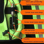 Reflective Protective Airbag Vest Motorcycle Anti-Fall Vest 600D Canvas Fabric, Wear-Resistant and Breathable Washable (No CO2 Gas Cylinder) (Color : D Black, Size : Large)